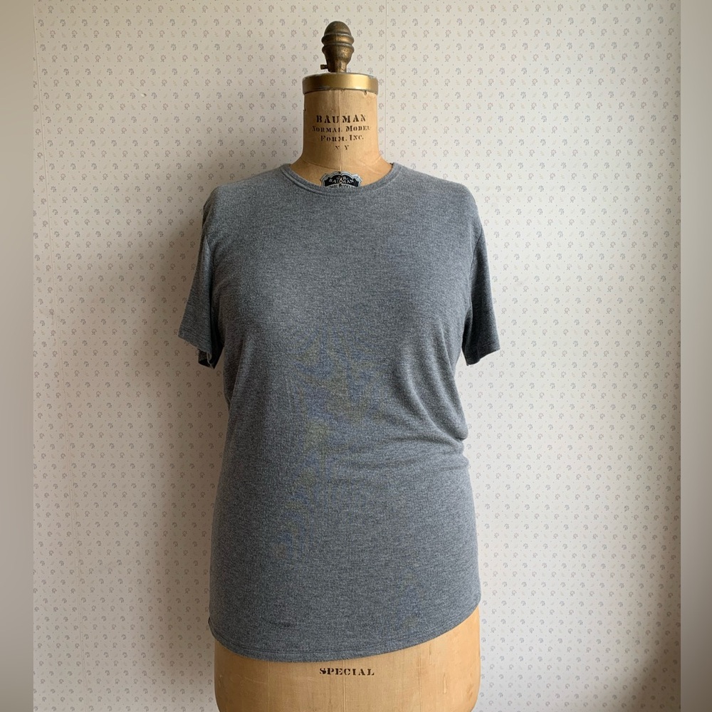 ATM Modal MicroRib Short Sleeve Crew Tee sz Large TP2
